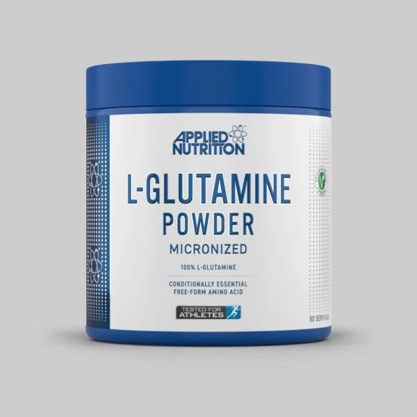 L-GlutaminePowder250g "Applied Nutrition L-Glutamine Powder – 250g. Micronized formula for enhanced muscle recovery, endurance, and hydration."