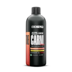 "Exalt The Carni Burn – 900ml Bottle with 4200mg L-Carnitine per serving. Supports fat metabolism, energy production, and endurance. Made in India."