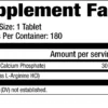 "GAT L-Arginine Nutrition Facts – 1000mg L-Arginine per serving, with calcium, magnesium, and vitamin B6 for enhanced muscle function and recovery."