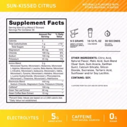 "Optimum Nutrition Essential Amino Energy Nutrition Facts – Contains EAAs, caffeine, and electrolytes for muscle recovery, hydration, and energy boost."