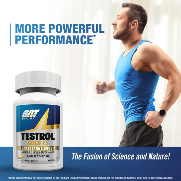 GAT Sport Testrol Gold ES – 60 Tablets | Testosterone Booster (Made in USA)