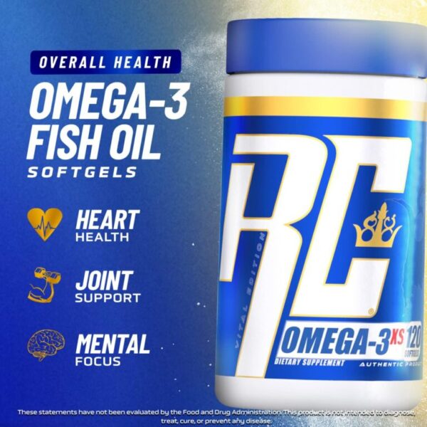 rc-omaga-3-768x768 Ronnie Coleman Omega-3XS Fish Oil 120 Softgels bottle front view